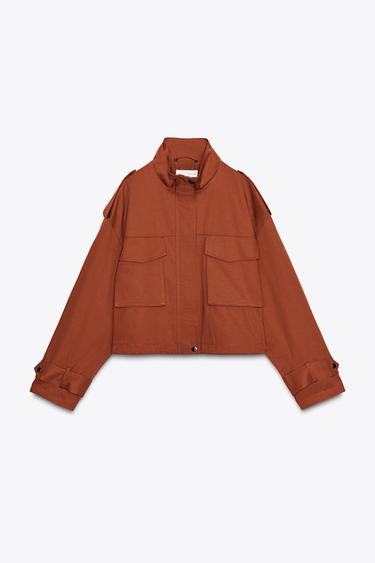 Zara POCKET JACKET - Brick