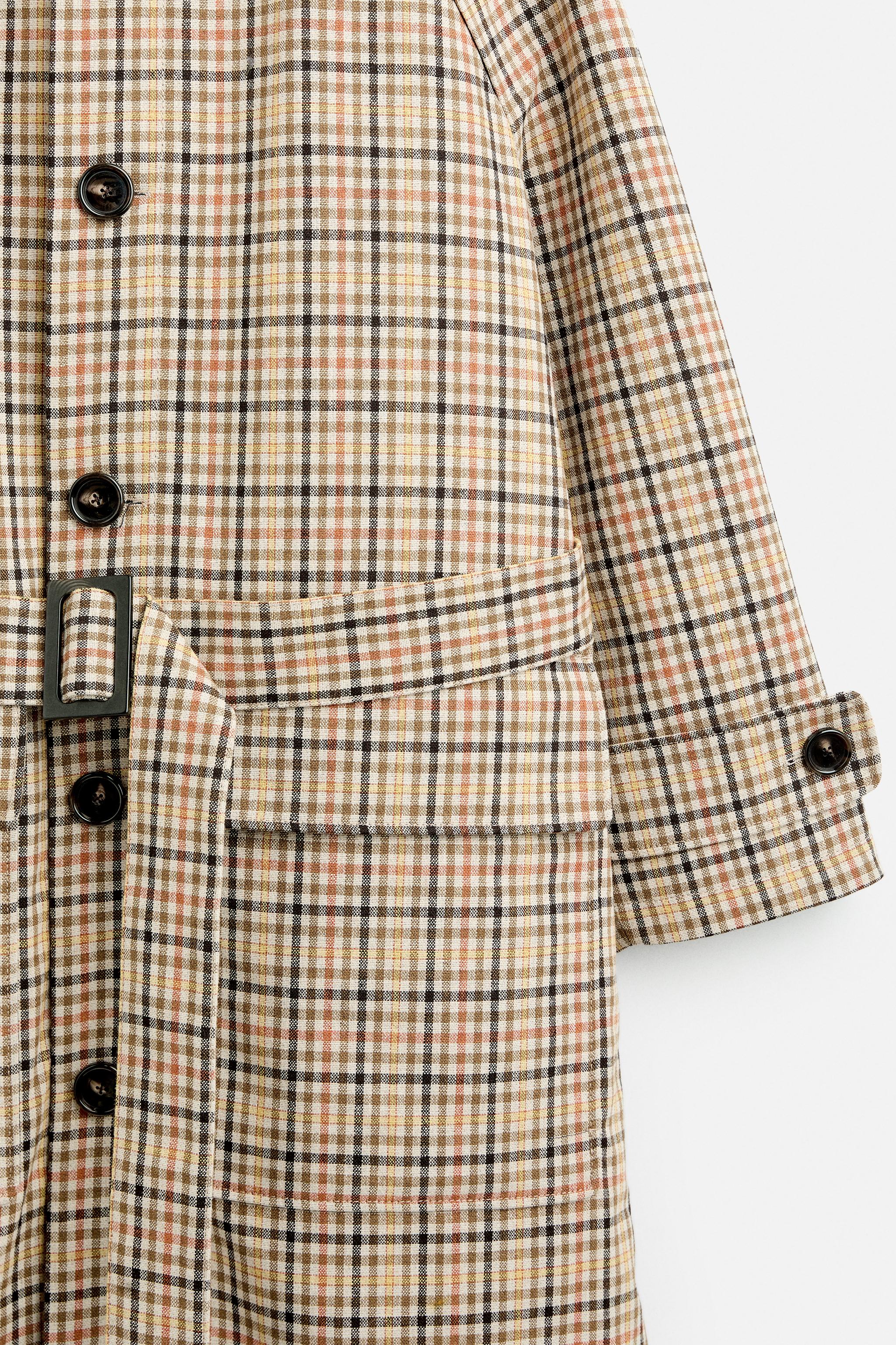 PLAID TRENCH X HARRY LAMBERT - Brown | ZARA United States