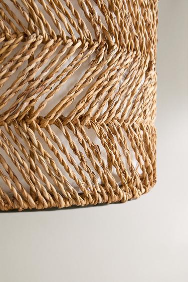 ROUND BASKET WITH COTTON LINING - Light beige by Zara - Image 4