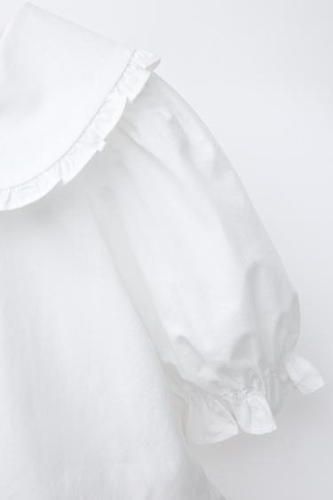 CHEMISE COL CLAUDINE - Blanc de Zara - Image 3