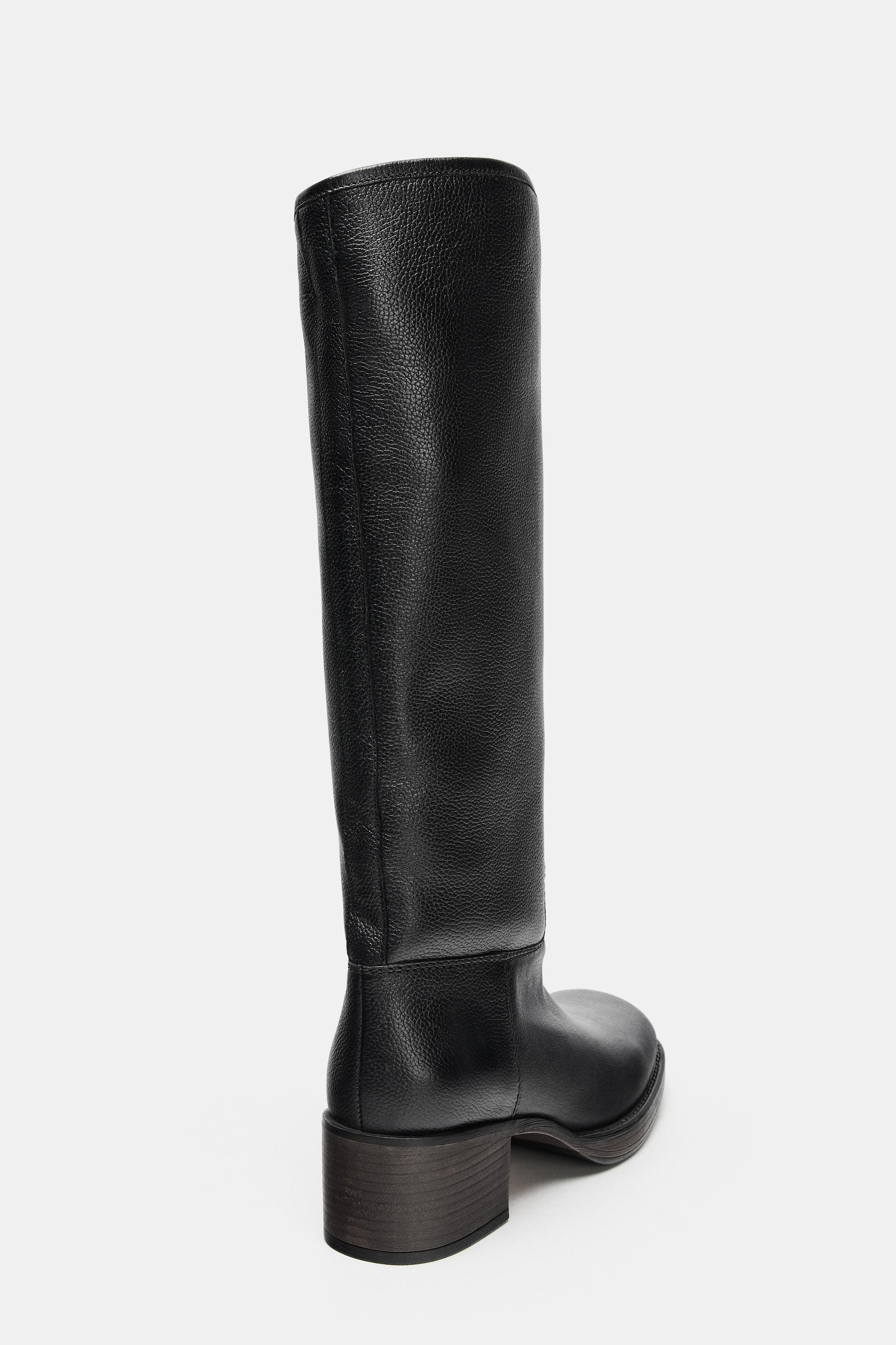 LEATHER HEEL BOOTS