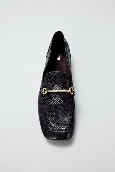 Zara EMBOSSED BUCKLE LOAFERS - Multi-color