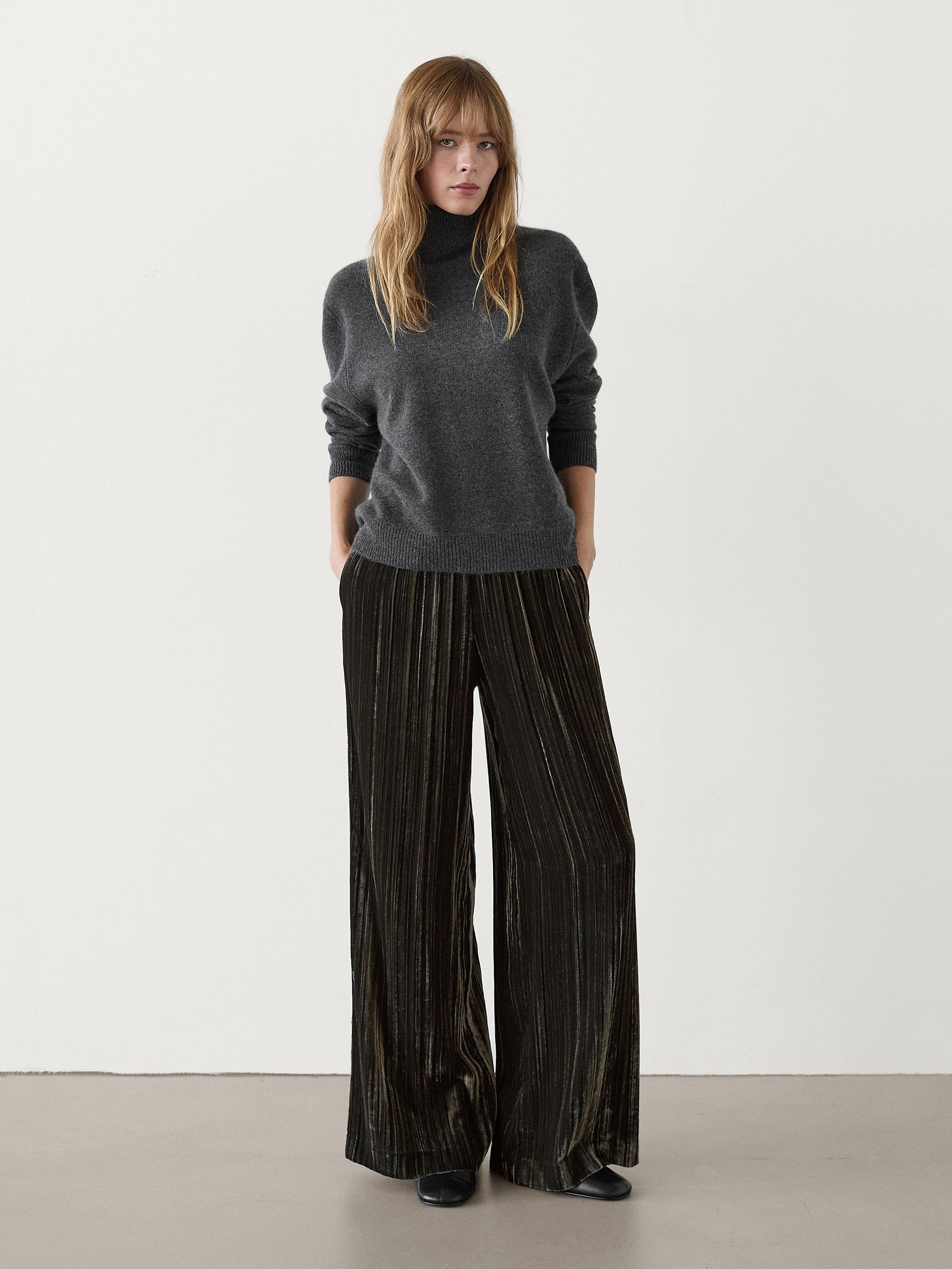 Zara retailer velvet trousers