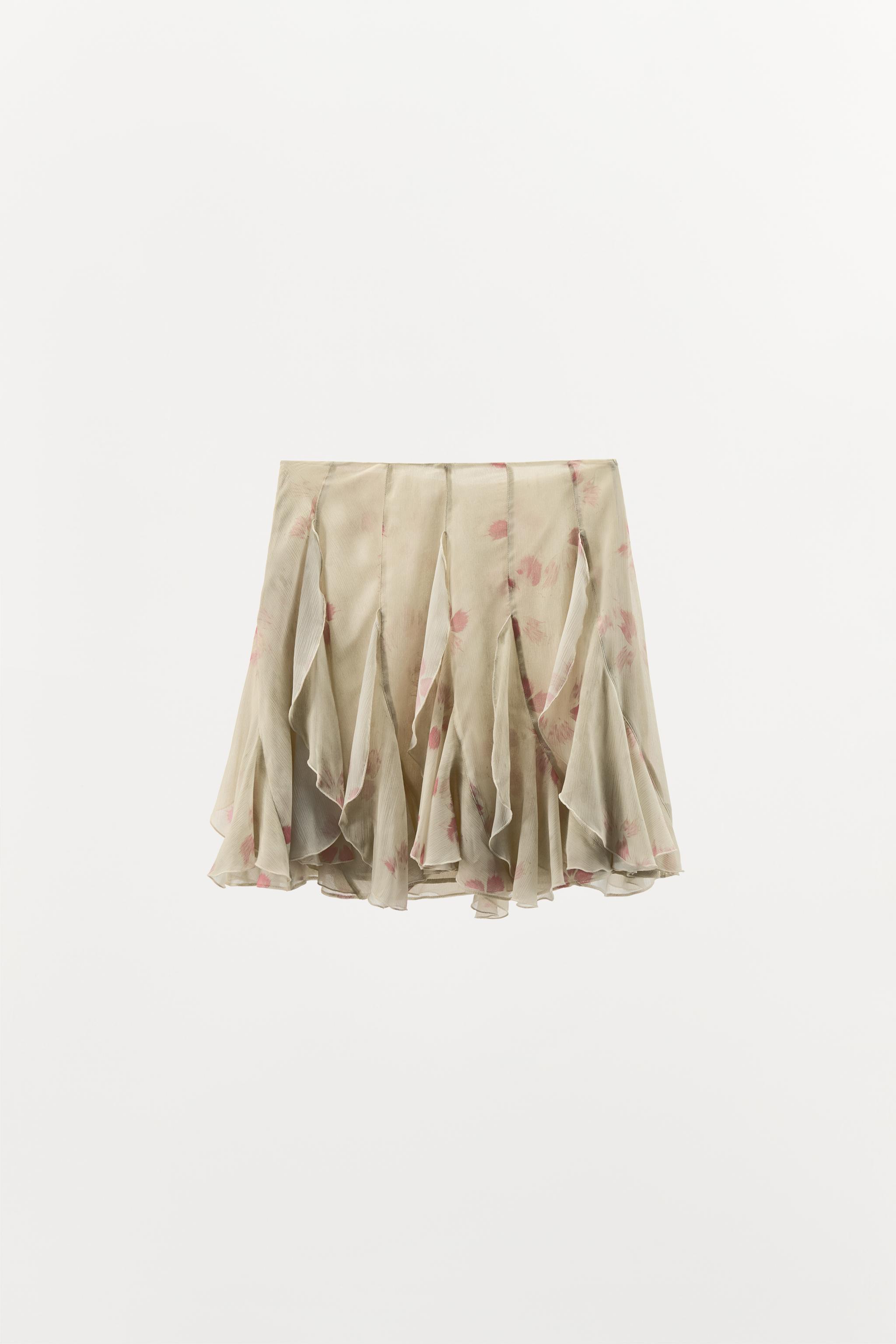 PRINTED RUFFLE SKIRT - Printed | ZARA United States