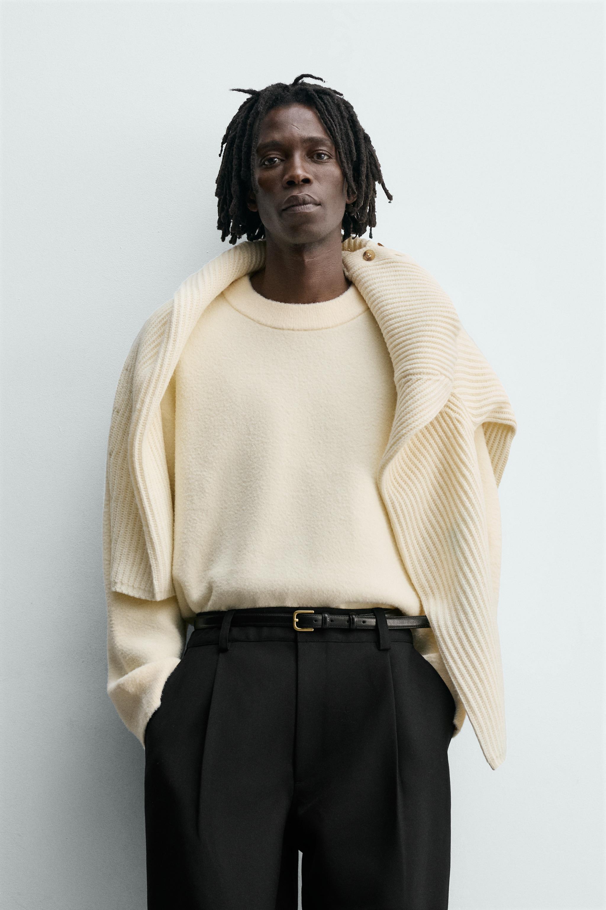RELAXED FIT TEXTURED JUMPER - Ecru | ZARA South Africa