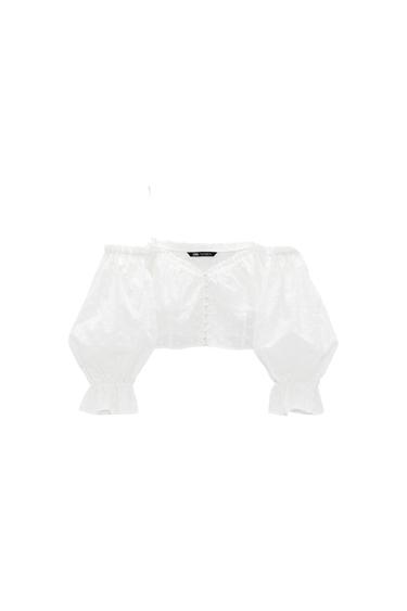 TOP WITH FLORAL EMBROIDERY