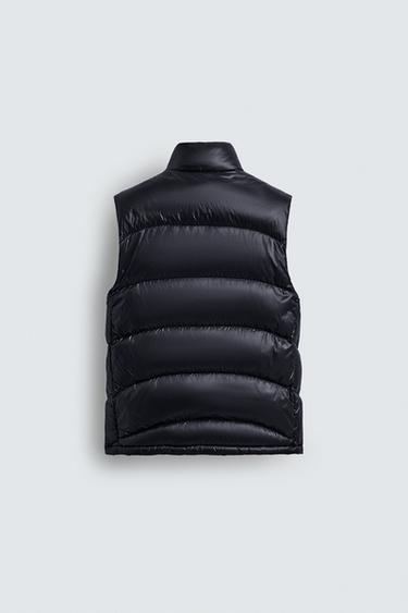 DOUDOUNE SANS MANCHES 100 % PLUMES DÉPERLANTE - Bleu marine foncé de Zara - Image 8