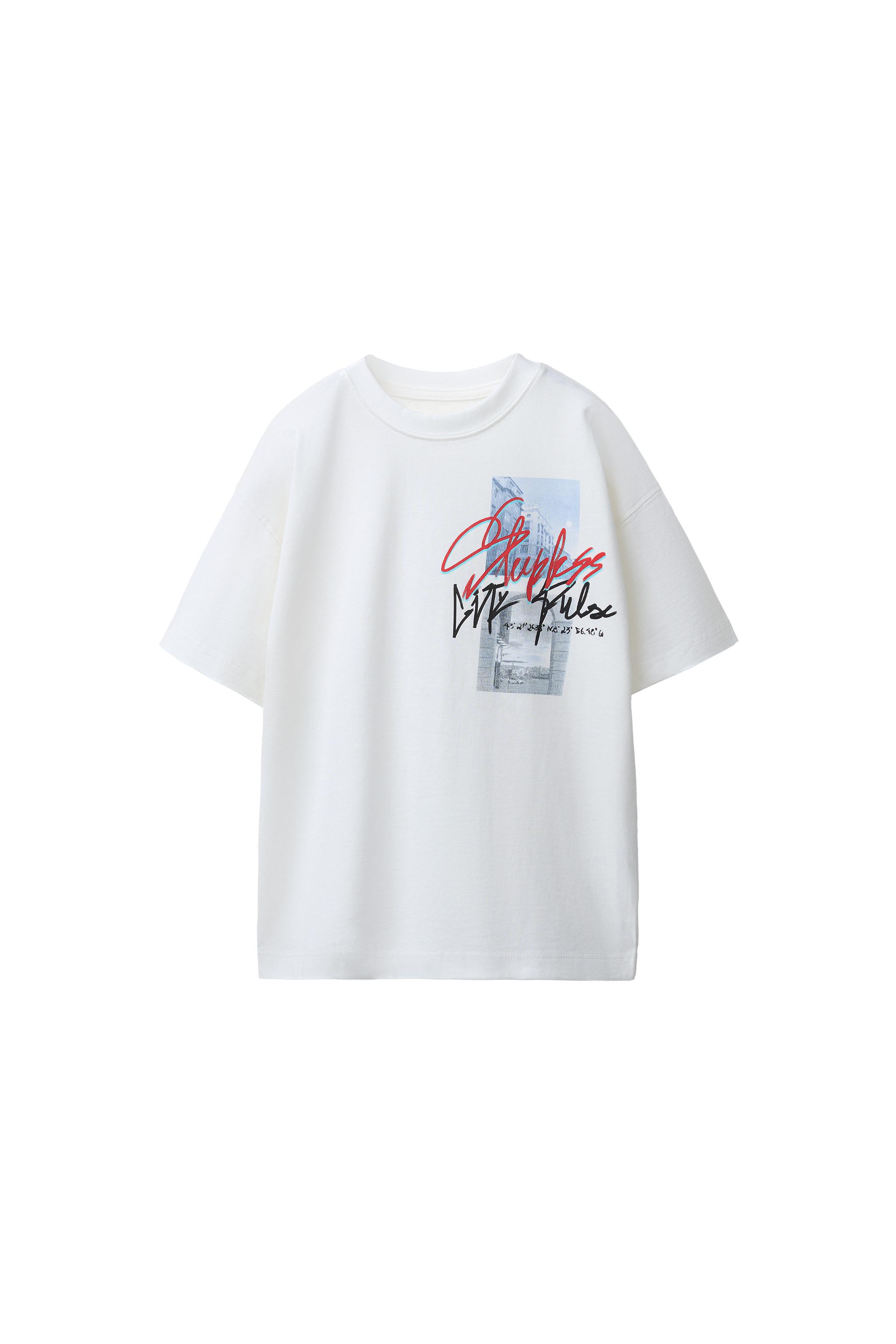 グラフィティプリントTシャツ - エクリュ | ZARA Japan / 日本