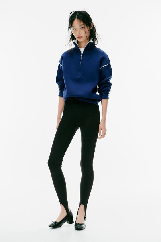 PULOVËR OVERSIZE THURJE E KOMBINUAR - Blu e errët nga Zara - Imazh 0
