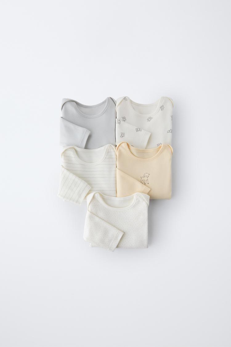 ベビーロンパース 5枚セット - エクリュ | ZARA Japan / 日本