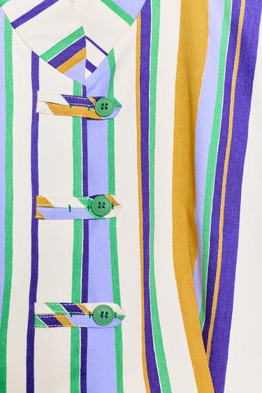 STRIPED TOP WITH FIREMAN CLASP - Multicoloured by Zara - Image 7
