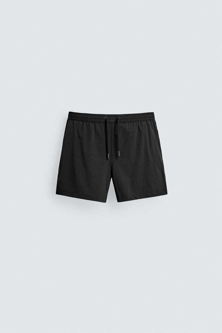 ZARA SHORT STRUCTURED SWIMMING TRUNKS