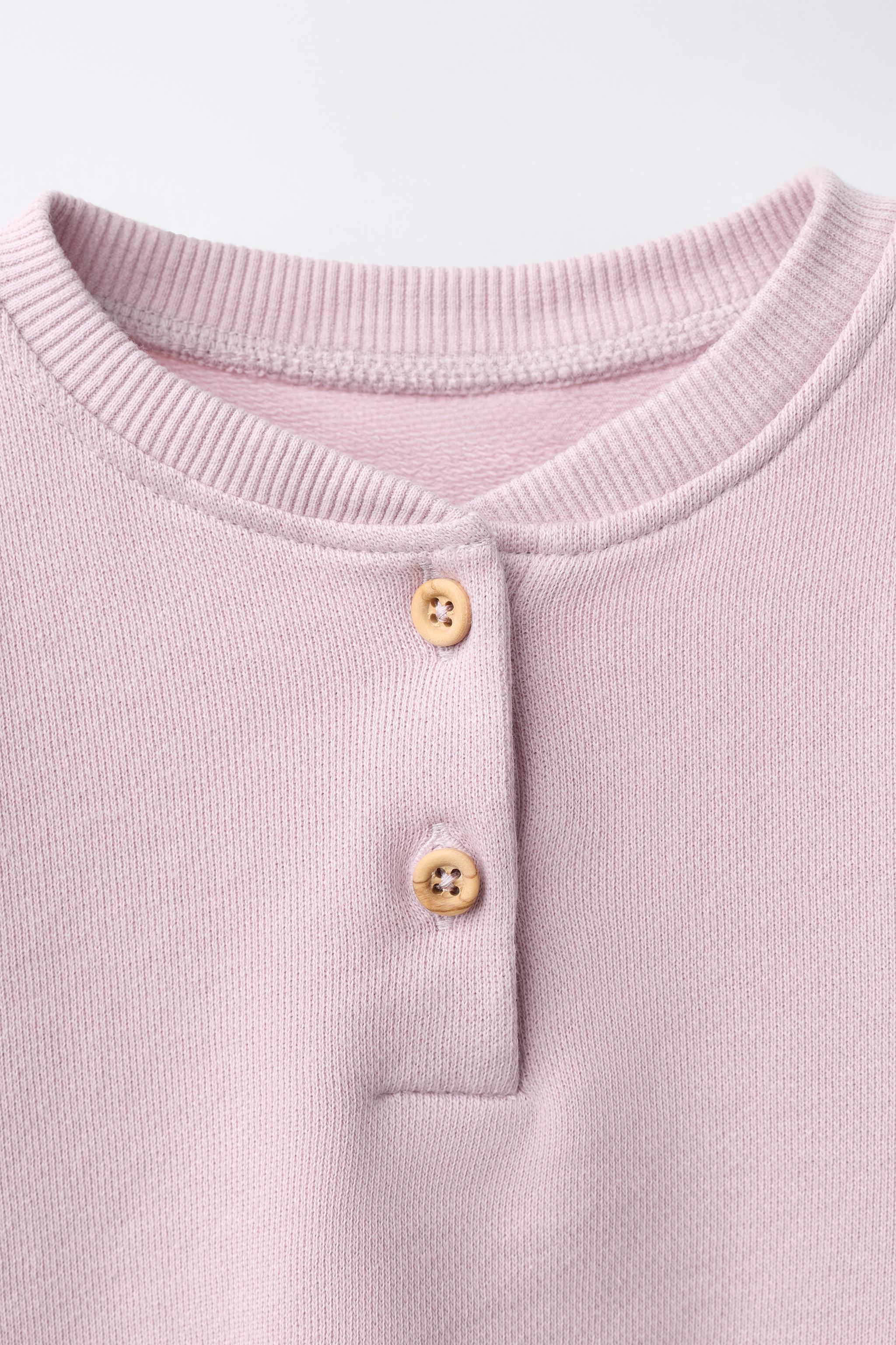 HENLEY NECK SWEATSHIRT
