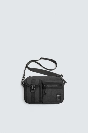 BANDOLERA TEJIDO BOLSILLOS - Negro de Zara