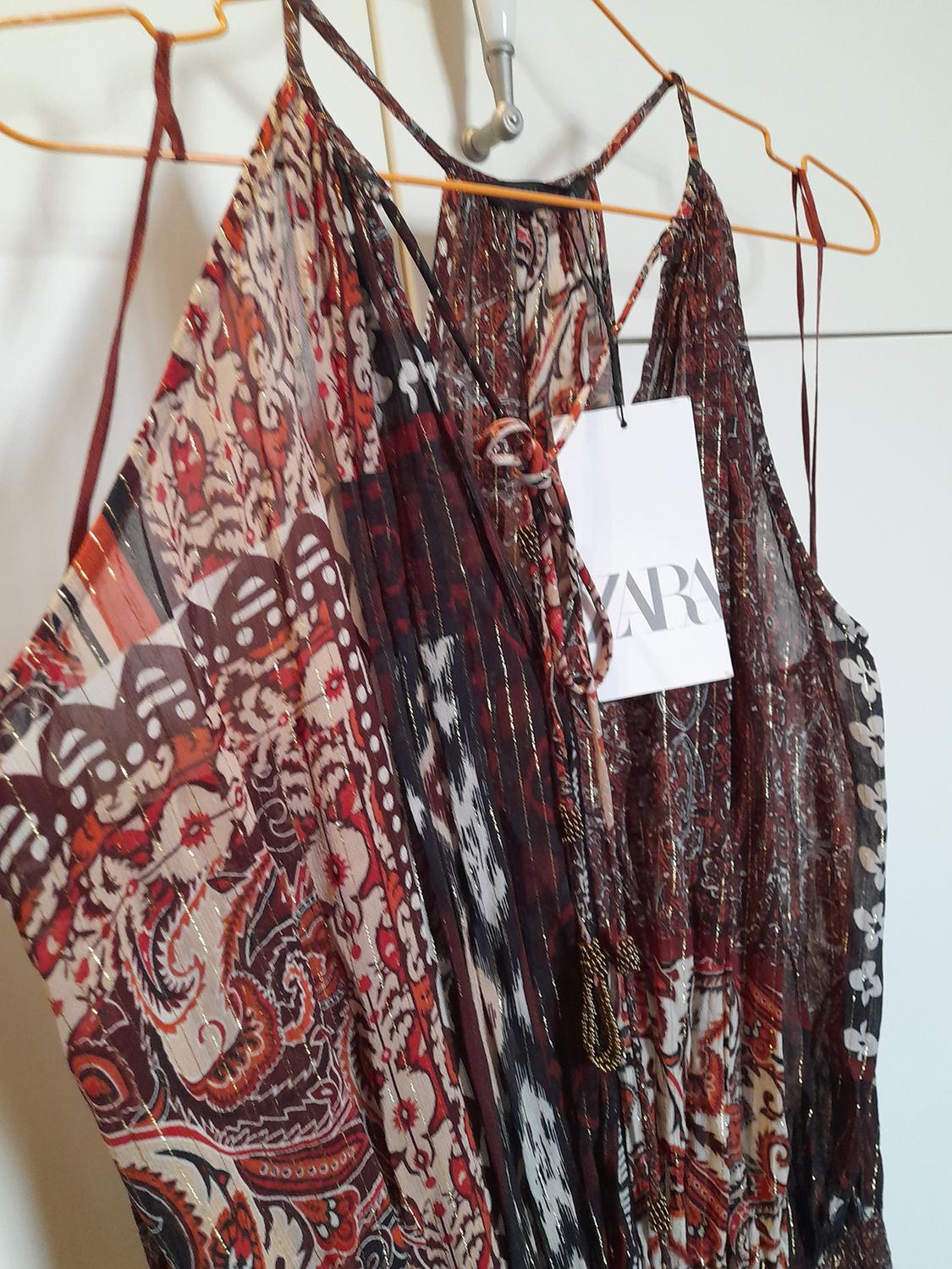 METALLIC THREAD PRINTED DRESS - Image 5