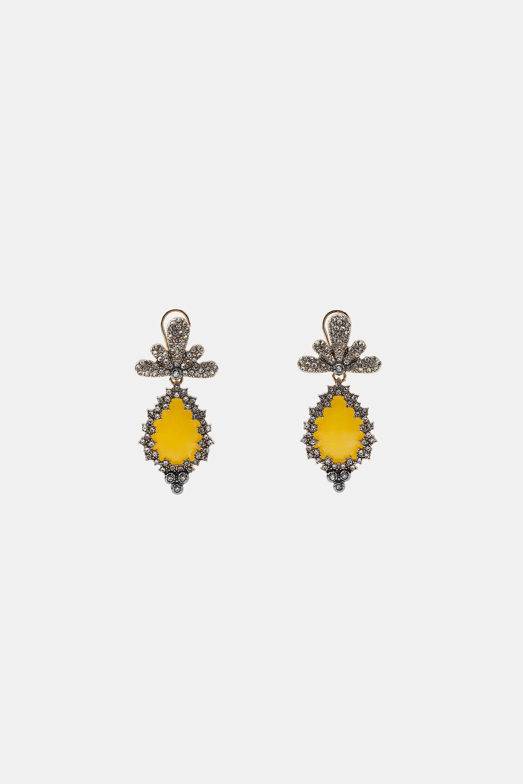 RHINESTONE STONE EARRINGS