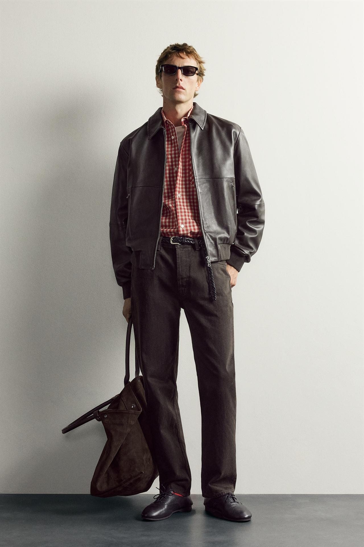 Кожаная куртка aaron levine x zara