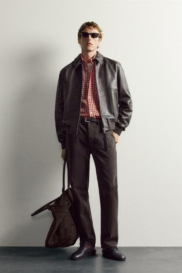 КОЖАНАЯ КУРТКА AARON LEVINE X ZARA — КОРИЧНЕВЫЙ от Zara — изображение 0
