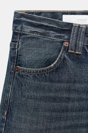TRF LOW-RISE STRAIGHT-LEG JEANS - Navy blue by Zara - Image 8