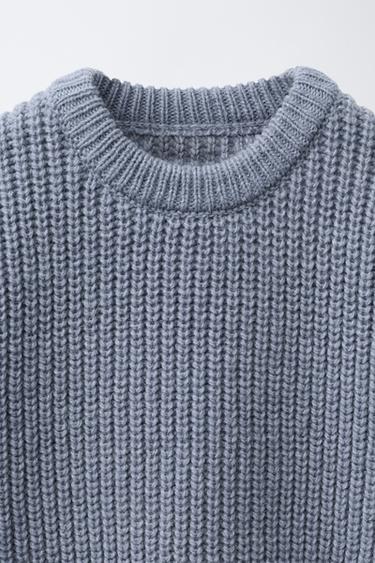 PULL EN GROSSE MAILLE - Bleu clair de Zara - Image 2