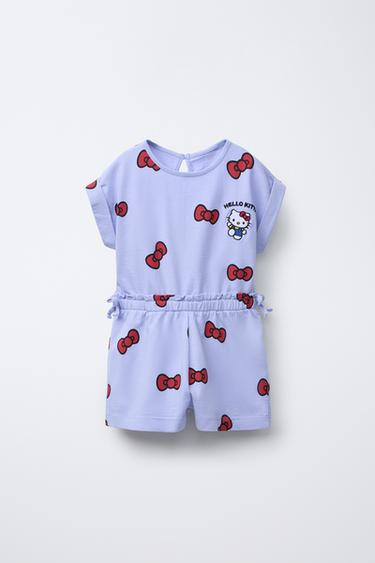 HELLO KITTY © SANRIO SHORT PLAYSUIT - Light mauve by Zara