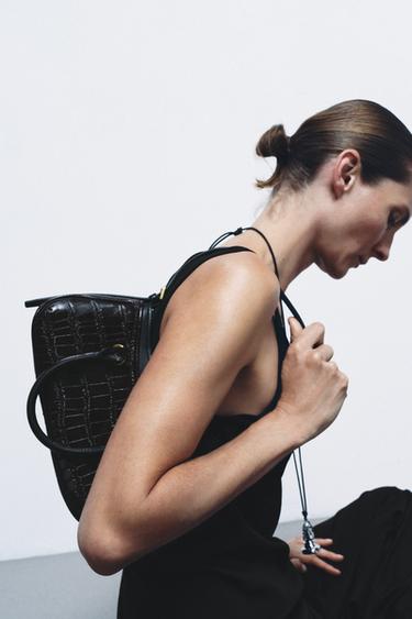 LIMITED EDITION LEATHER SHOULDER BAG - Chocolate by Zara