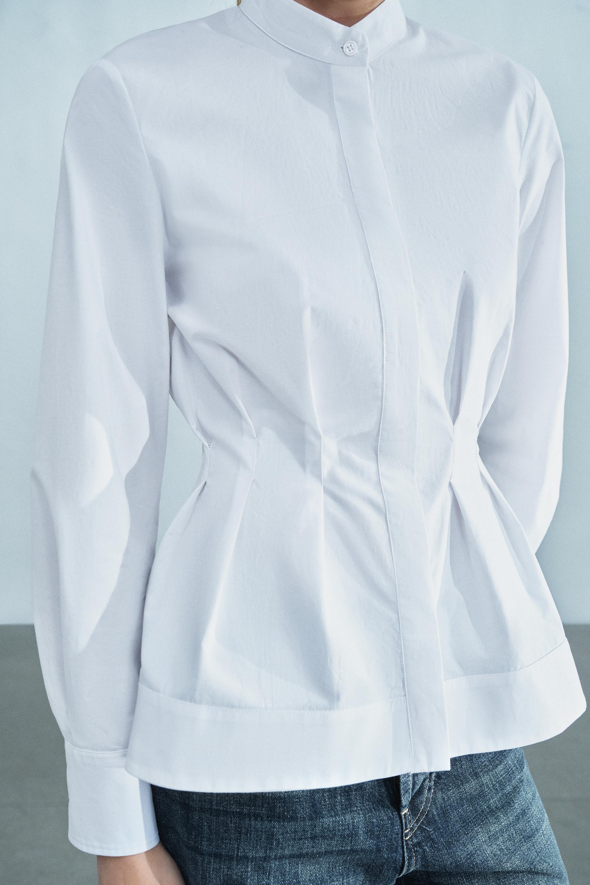 Zara ZW COLLECTION PİLİLİ GÖMLEK görsel 2