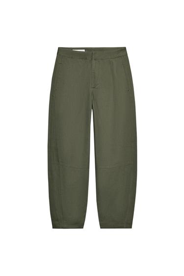 ШТАНИ BARREL FIT У ЯЛИНКУ - Хакі Zara