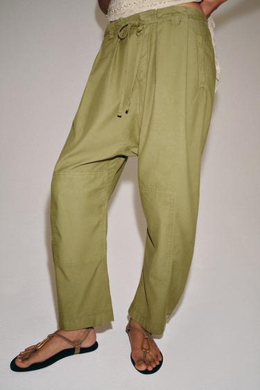 PANTALÓN JOGGER ZW COLLECTION - Khaki de Zara