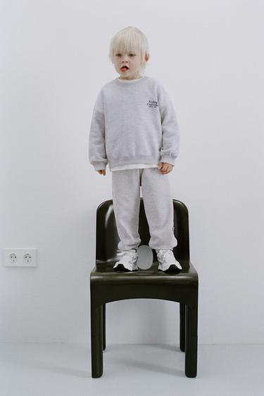 BASIC SLOGAN SWEATSHIRT - Grey marl by Zara