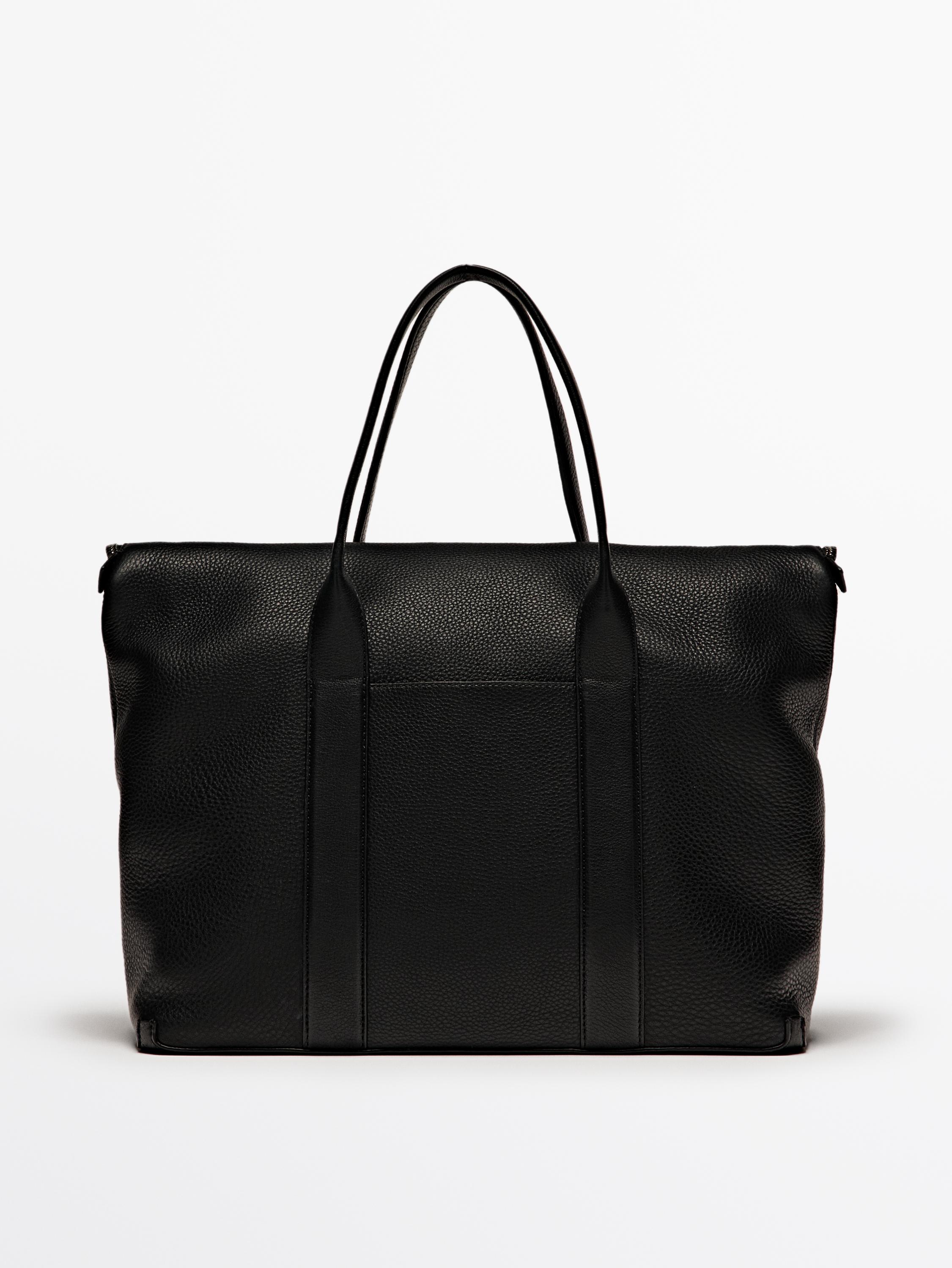 Black factory Leather Soft Briefcase