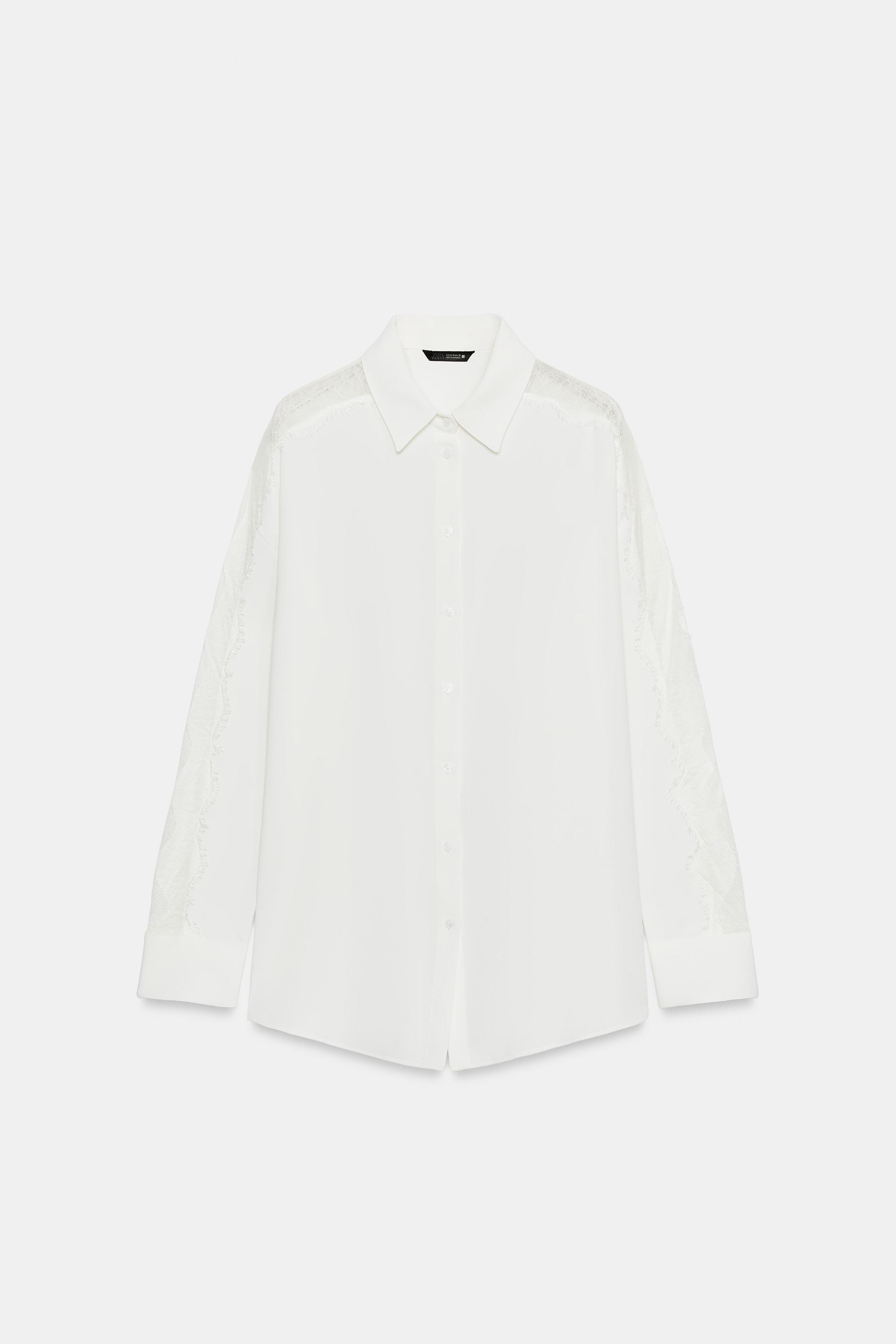 LACE SHIRT - Oyster-white | ZARA South Africa