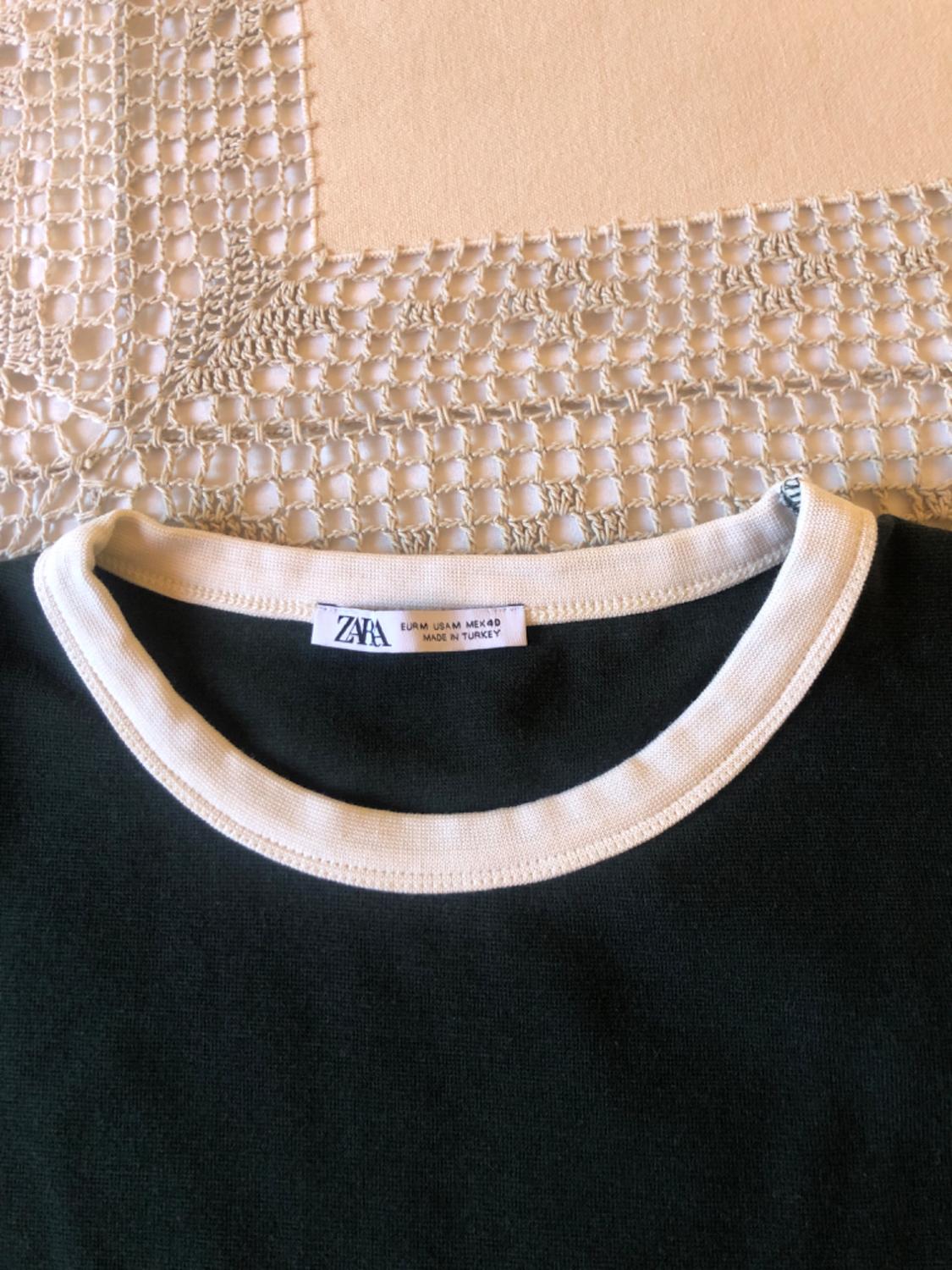BASIC CONTRAST RIB T-SHIRT - Image 3