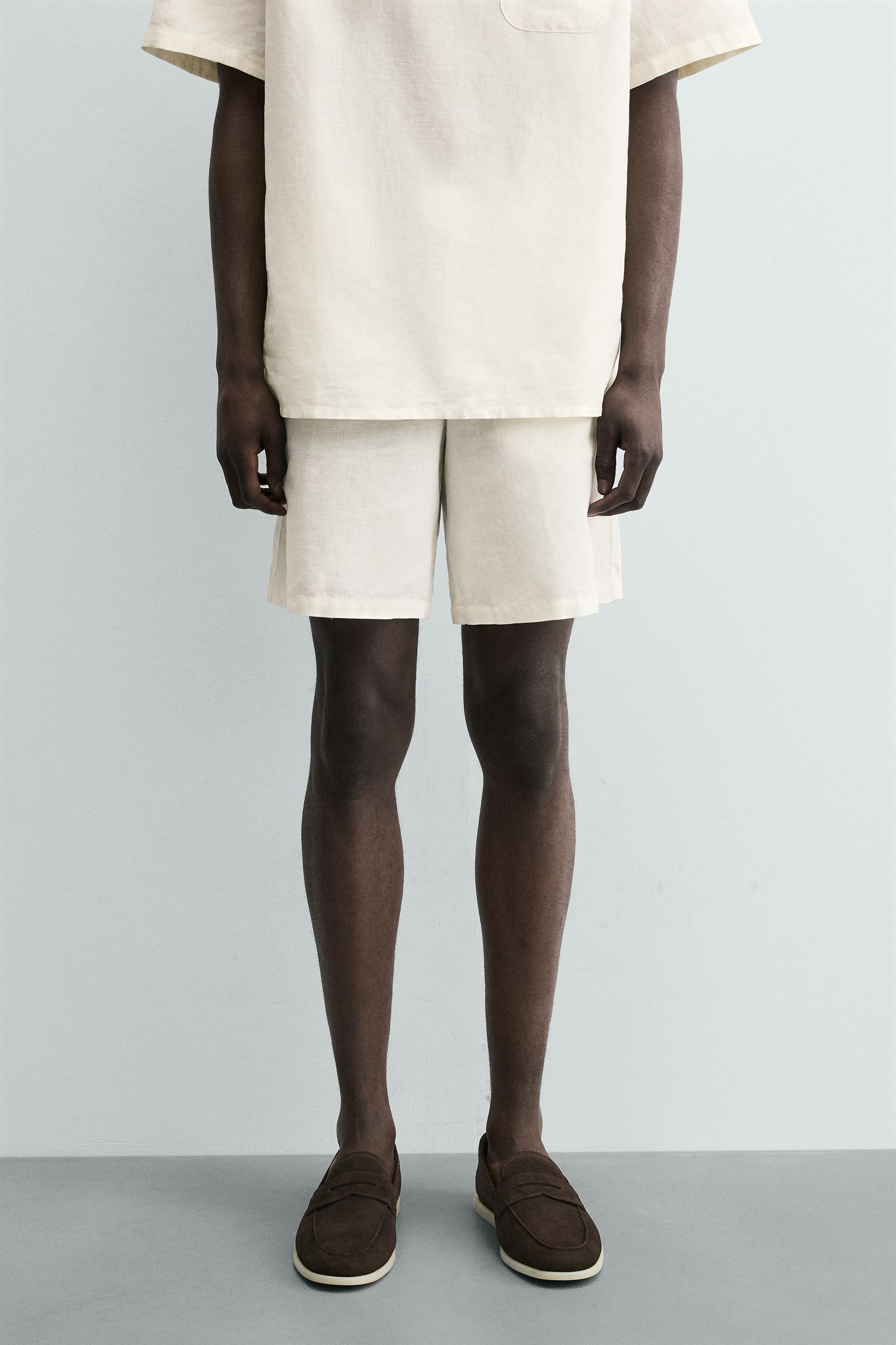 REGULAR FIT HEMP-COTTON SHORTS