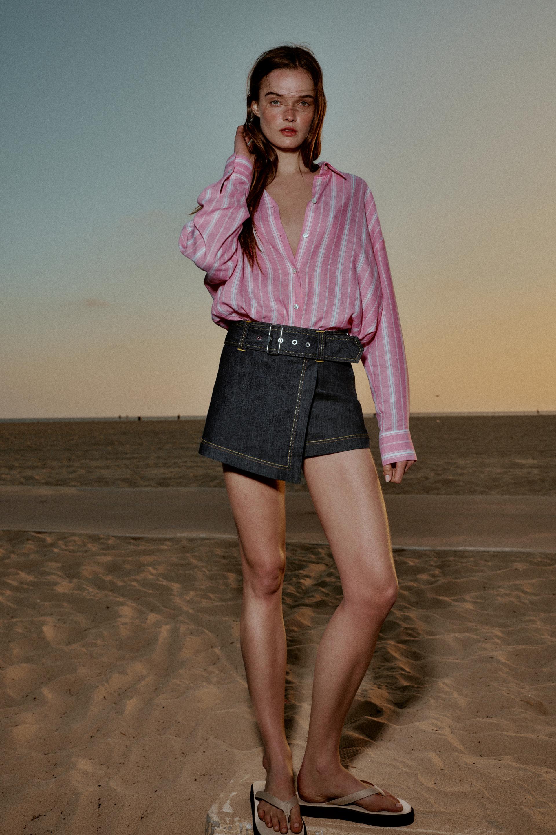 Falda pantalon con cinturon