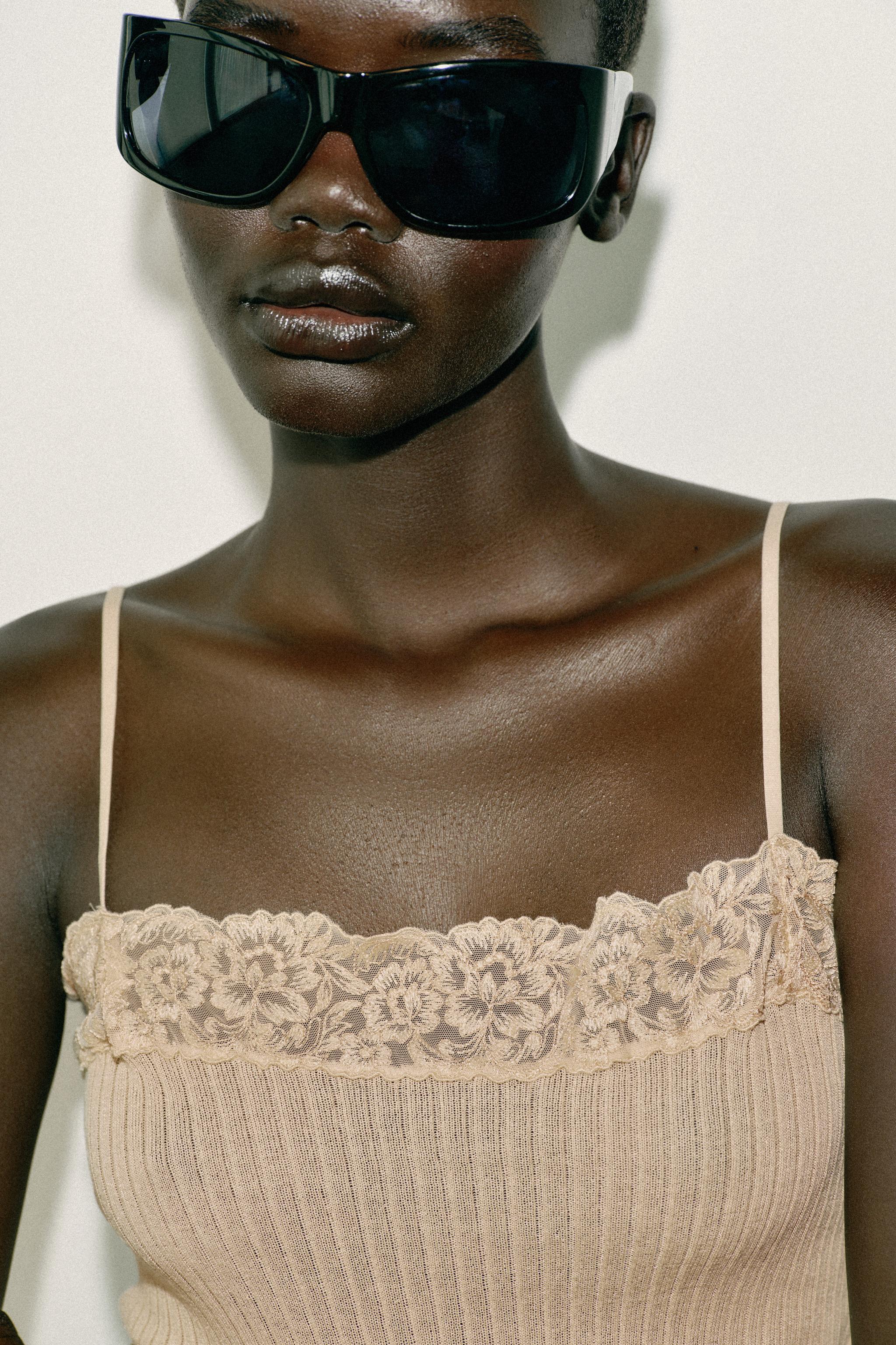 Женские топы Zara LACE CAMISOLE — фото 4