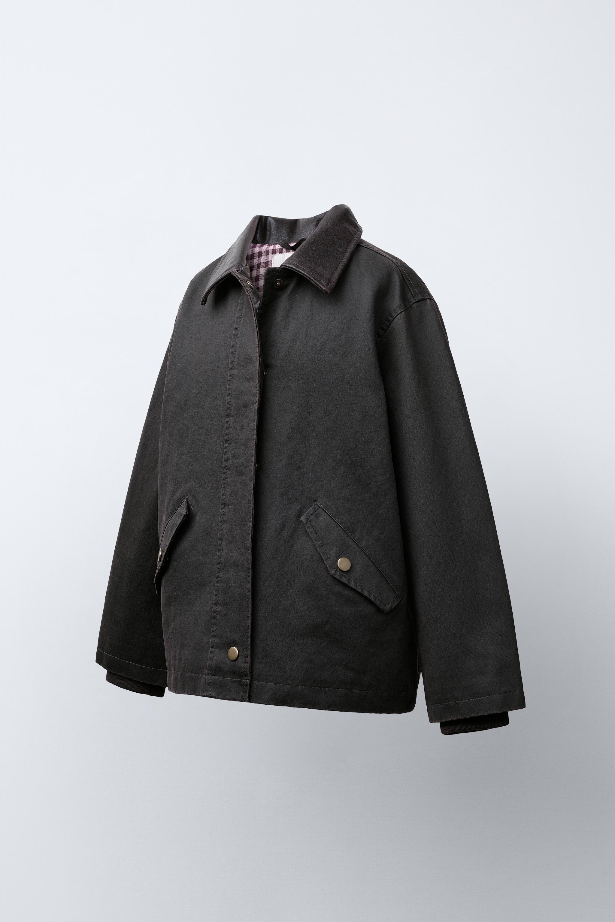 【えま】ZARA ダークブラウン ショートジャケット ZARA - ZARA フェイクスエード ジャケット アウター ブラウンの