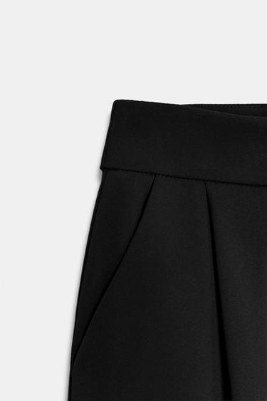 PANTALON PALAZZO BOUTON DORÉ - Noir de Zara - Image 8