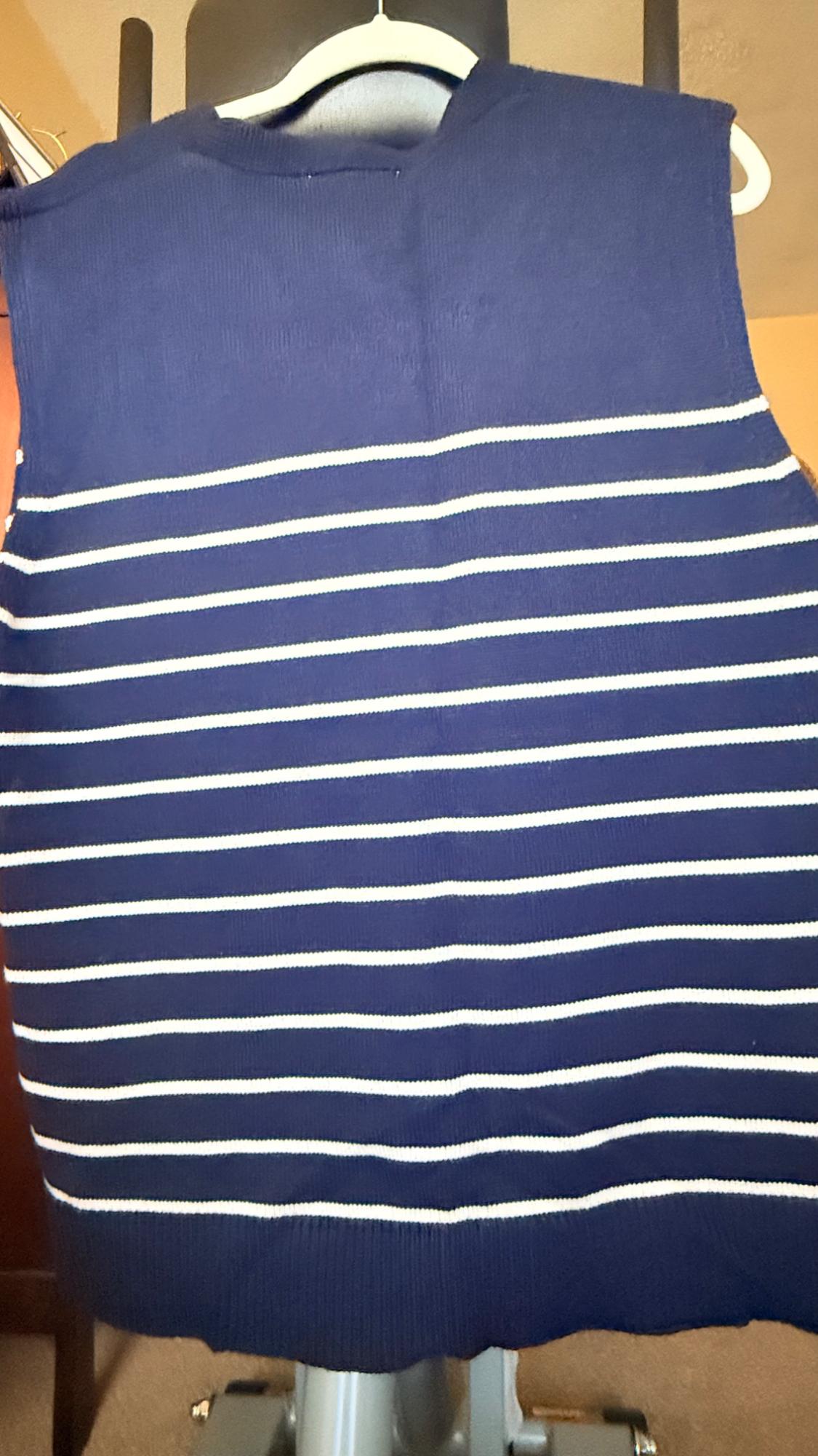 STRIPED KNIT VEST - Image 3