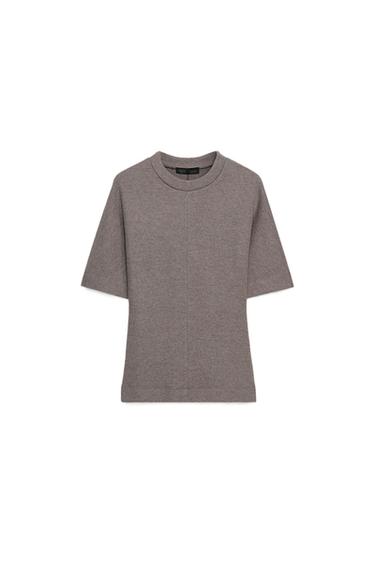 TOP SOFT ENTALLADO - marrón vigoré de Zara