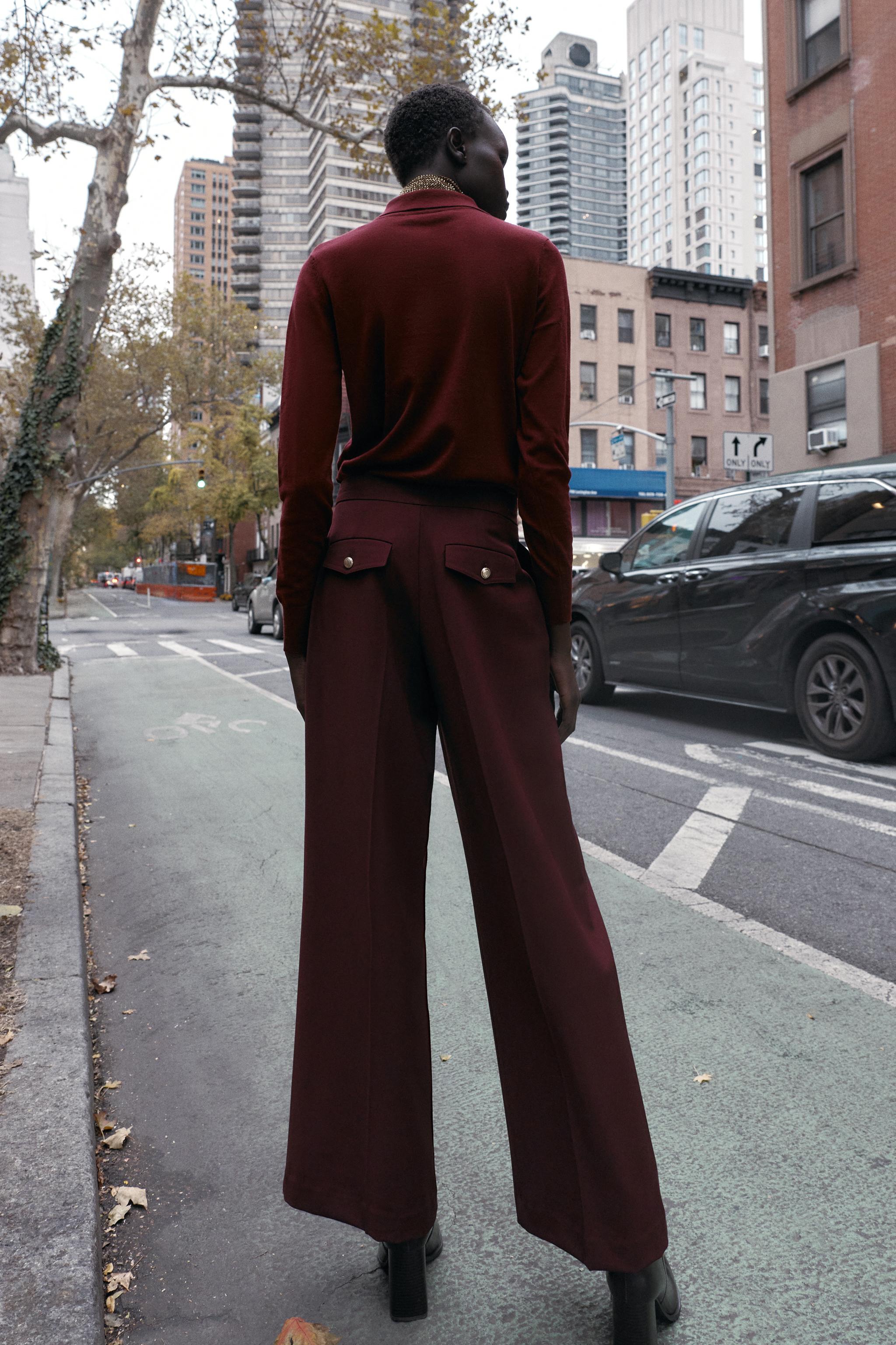 PANTALON LARGE TAILLE HAUTE