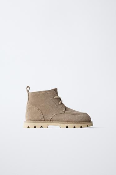 LEATHER BORDÓN BOOTS - Taupe Grey by Zara