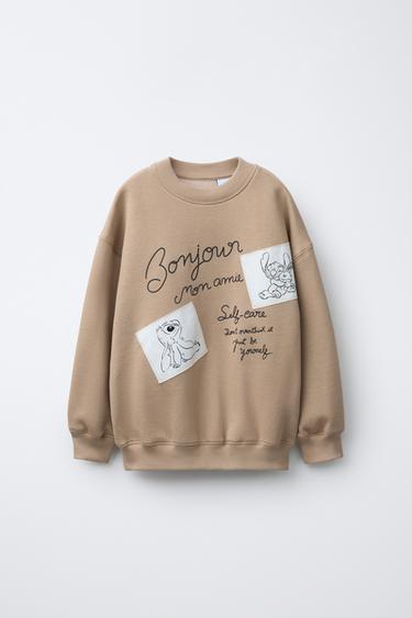LILO & STITCH © DISNEY PATCH SWEATSHIRT - Beige by Zara