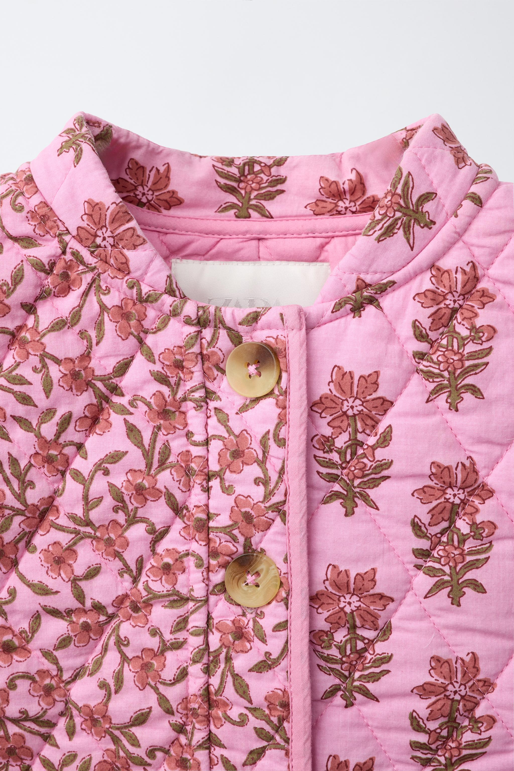 Детские куртки Zara FLORAL PADDED JACKET — фото 4