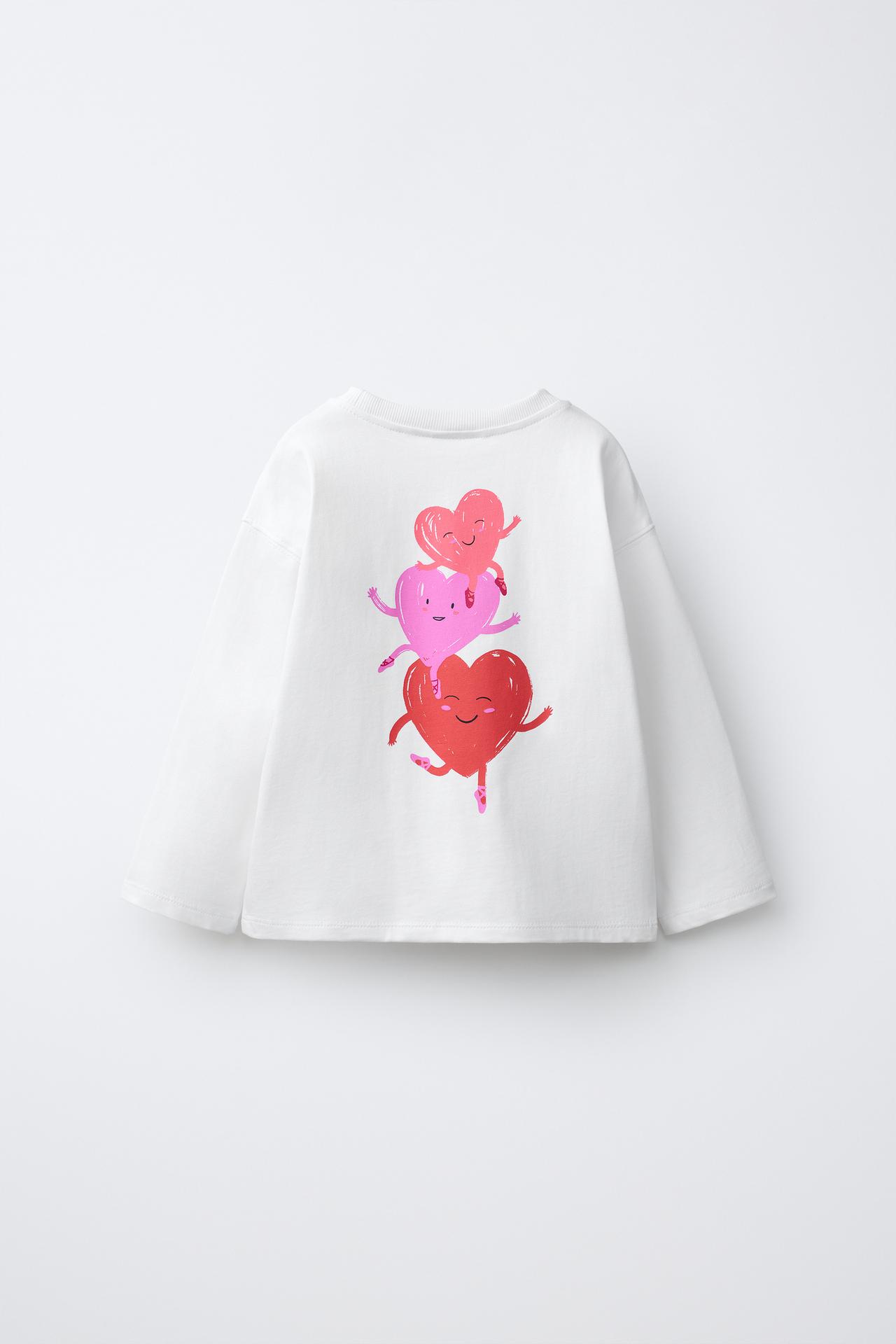 HEART PRINT T-SHIRT — White