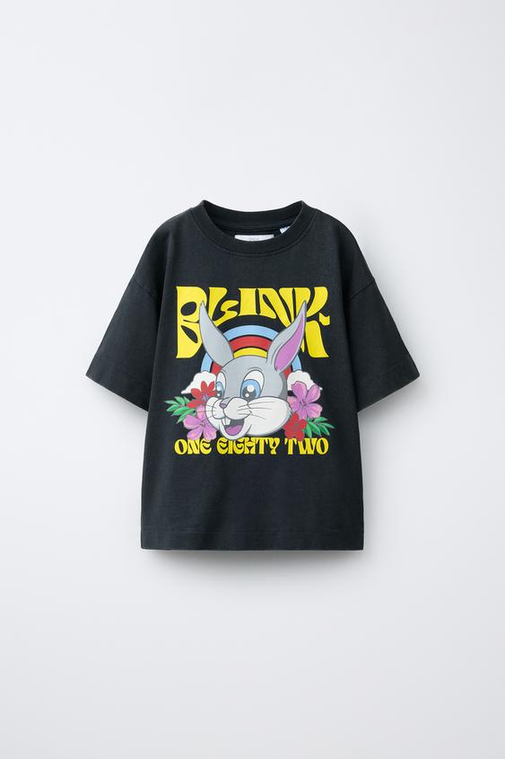 CAMISETA ESTAMPADO BLINK-182 © - Gris antracita de Zara - Imagen 0