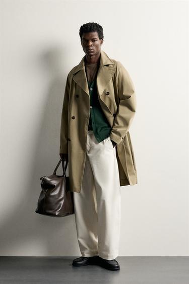 НЕПРОМОКАЕМЫЙ ТРЕНЧ REGULAR FIT — РЫЖЕВАТО-КОРИЧНЕВЫЙ от Zara