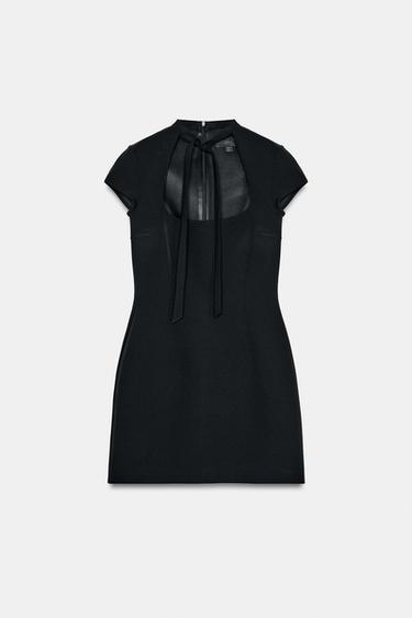 SHORT DRESS WITH BOW DETAIL - Black by Zara - Image 5