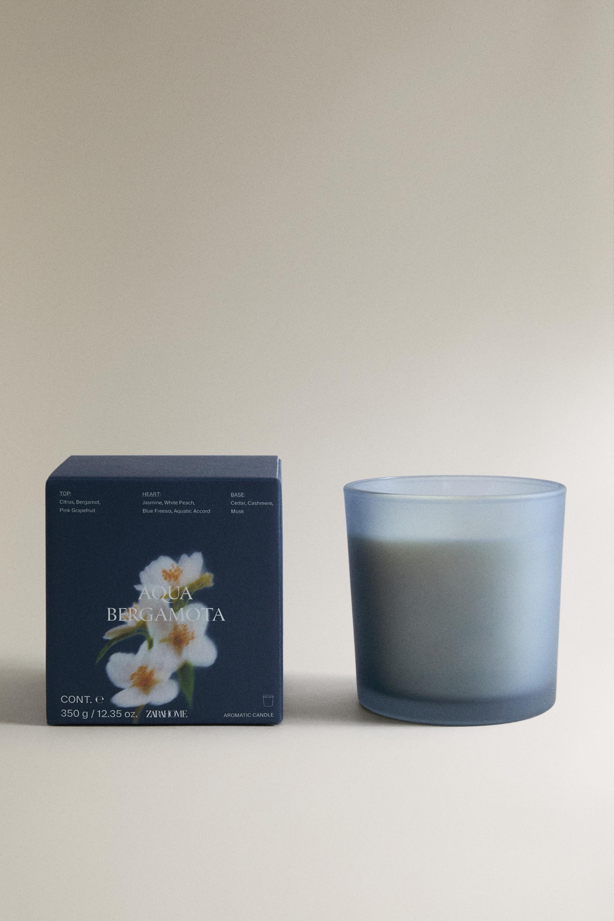 350 G) AQUA BERGAMOTA SCENTED CANDLE - Pastel green | ZARA United