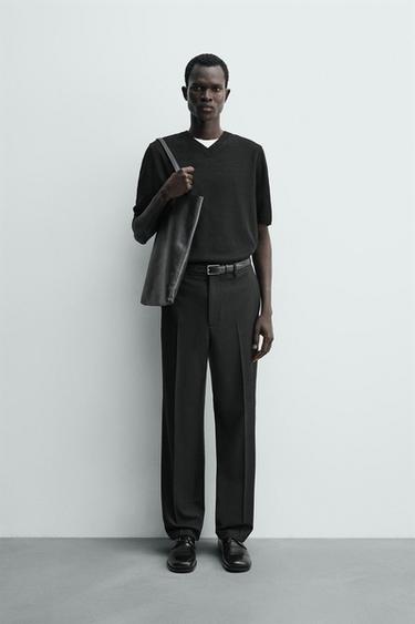 PANTALÓN STRAIGHT FIT CONFORT - Negro de Zara